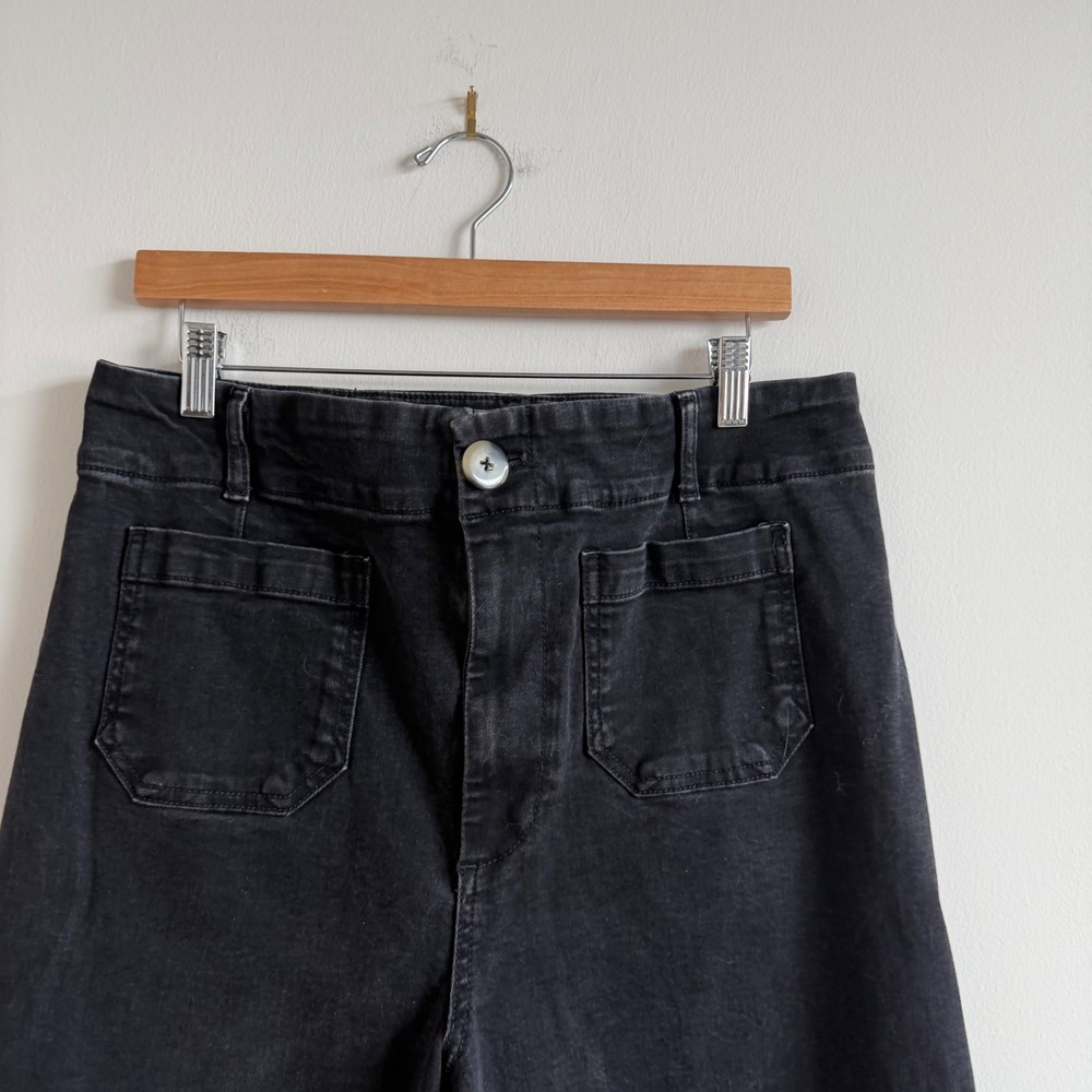 Anthropologie Pilcro Colette Croppd Denim Pants in Black Size 32 - Picture 4 of 8
